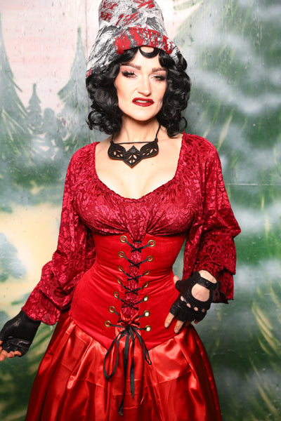 Torian Corset in Red Velvet - Day 4 of 12 Days of Christmas