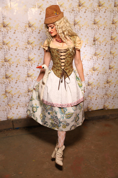 01. Oktoberfest Set #1 Elizabethan Corset + Hobbit Tulip Skirt + Apron *blouse sold separately* - Oktoberfest Sets Collection