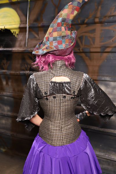 06. Overbust Corset in Book Binder *Base ONLY With Out Collar* - THE HEXES, HEMS & HYSTERIA COLLECTION