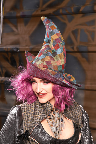 25. Elf Hat in Motley Quilt - THE HEXES, HEMS & HYSTERIA COLLECTION