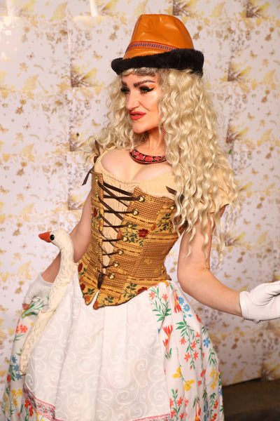 02. Oktoberfest Set #2 Elizabethan Corset + Hobbit Tulip Skirt + Apron *blouse sold separately* - Oktoberfest Sets Collection