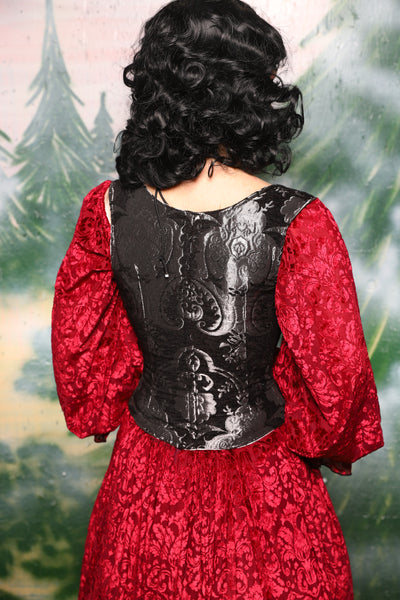 Maiden Bodice in Black & Silver Medallion - Day 4 of 12 Days of Christmas