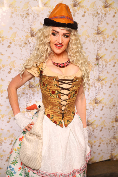 02. Oktoberfest Set #2 Elizabethan Corset + Hobbit Tulip Skirt + Apron *blouse sold separately* - Oktoberfest Sets Collection