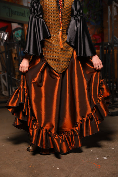 18. Flutterfall Trousers in Copper Taffeta - The Artemis Collection