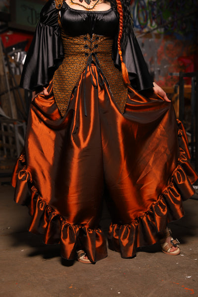 18. Flutterfall Trousers in Copper Taffeta - The Artemis Collection