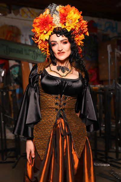 01. Artemis Underbust Corset in Beaver Basket Weave - The Artemis Collection