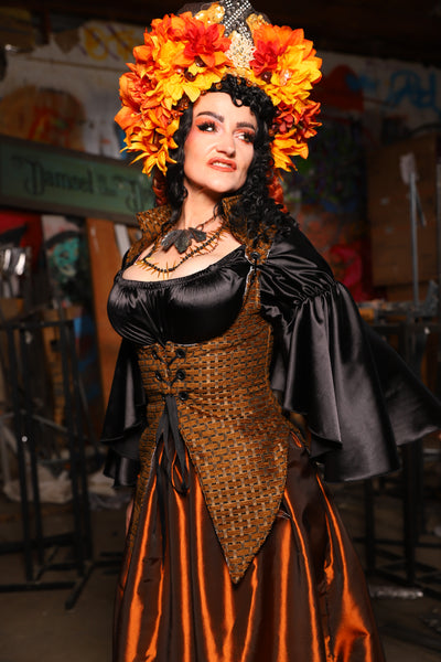 01. Artemis Underbust Corset in Beaver Basket Weave - The Artemis Collection