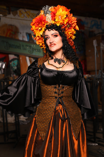 01. Artemis Underbust Corset in Beaver Basket Weave - The Artemis Collection