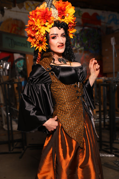 01. Artemis Underbust Corset in Beaver Basket Weave - The Artemis Collection