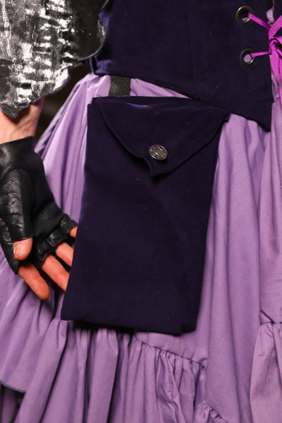 29. Pocket in Blackberry Jam Velvet - THE HEXES, HEMS & HYSTERIA COLLECTION