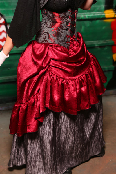 Swoon Skirt w/ Ruffle in Crushed Red - The "Belsnickel's Beauty" Collection