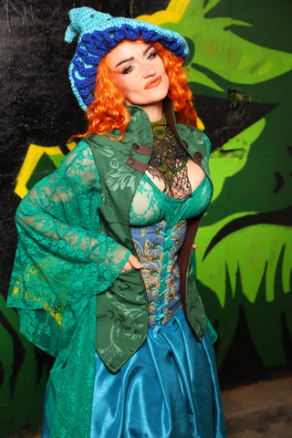 Holster Vest in Shamrock Damask - "Siren's Shanties" Collection