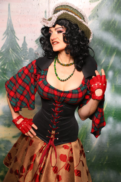 Keyhole Corset in Coal Velvet - Day 10 of 12 Days of Damsel Christmas 2025