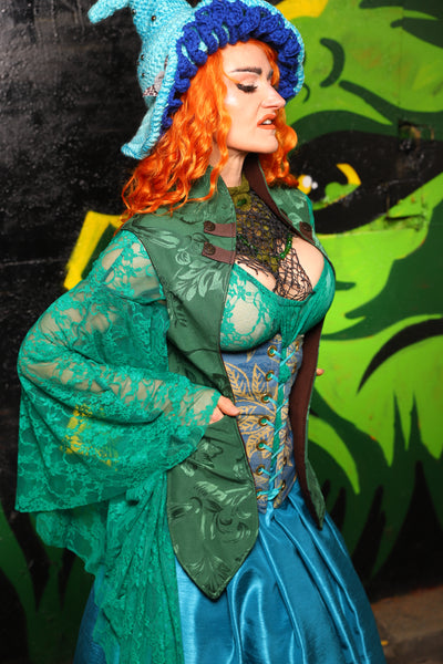 Holster Vest in Shamrock Damask - "Siren's Shanties" Collection
