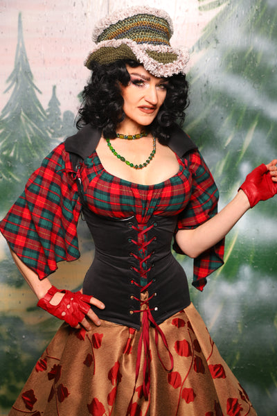 Keyhole Corset in Coal Velvet - Day 10 of 12 Days of Damsel Christmas 2025