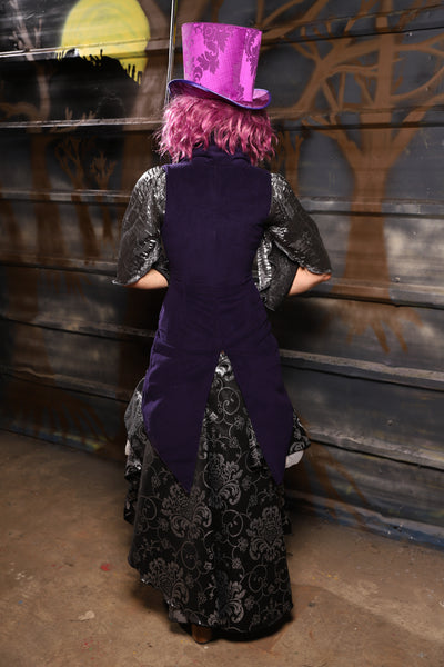 31. Crescent Skirt in Sterling Night Filigree - THE HEXES, HEMS & HYSTERIA COLLECTION