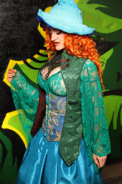Holster Vest in Shamrock Damask - "Siren's Shanties" Collection