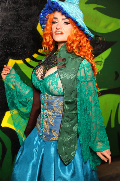 Holster Vest in Shamrock Damask - "Siren's Shanties" Collection