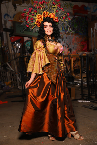 27. Tulip Skirt in Copper Taffeta - The Artemis Collection