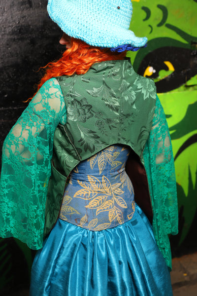 Holster Vest in Shamrock Damask - "Siren's Shanties" Collection