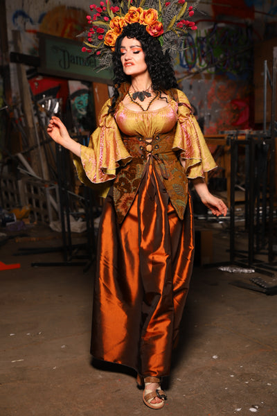 27. Tulip Skirt in Copper Taffeta - The Artemis Collection