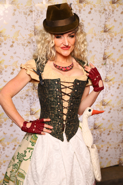 22. Elizabethan Corset in Gilded Moss - Oktoberfest Sets Collection