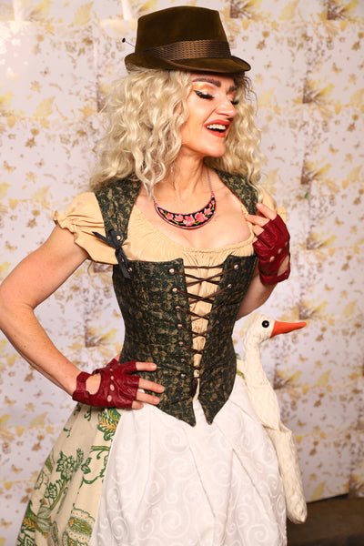 22. Elizabethan Corset in Gilded Moss - Oktoberfest Sets Collection