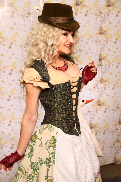 22. Elizabethan Corset in Gilded Moss - Oktoberfest Sets Collection