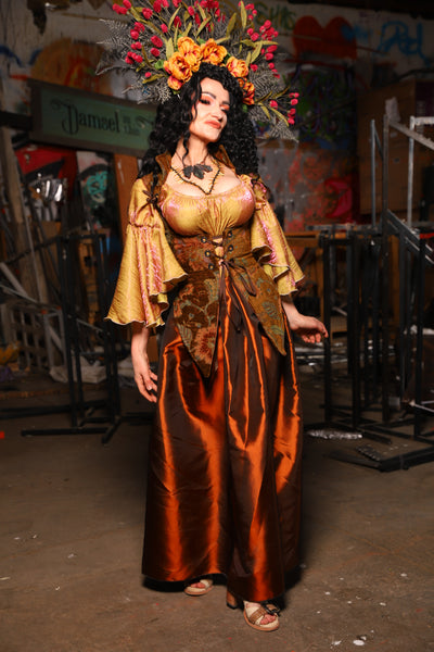 27. Tulip Skirt in Copper Taffeta - The Artemis Collection