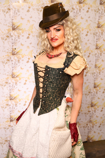 22. Elizabethan Corset in Gilded Moss - Oktoberfest Sets Collection