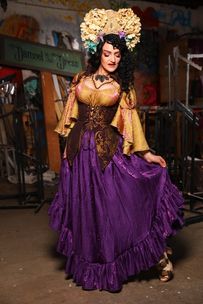 22. Flutterfall Trousers in Grape Shimmer - The Artemis Collection