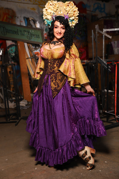 22. Flutterfall Trousers in Grape Shimmer - The Artemis Collection
