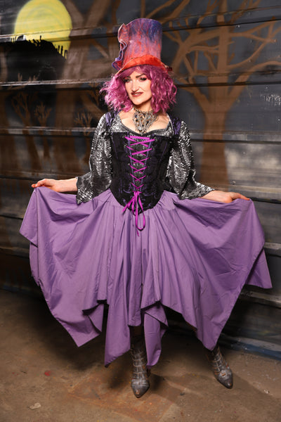 33. Fairy Skirt in Lilac Cotton - THE HEXES, HEMS & HYSTERIA COLLECTION
