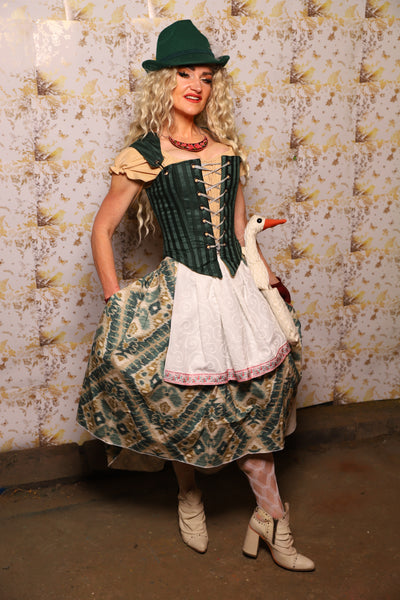 10. Oktoberfest Set #10: Elizabethan Corset + Hobbit Tulip Skirt + Apron *blouse sold separately* - Oktoberfest Sets Collection