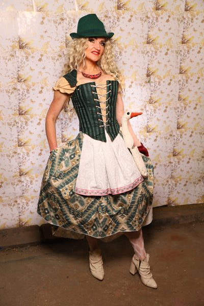 10. Oktoberfest Set #10: Elizabethan Corset + Hobbit Tulip Skirt + Apron *blouse sold separately* - Oktoberfest Sets Collection