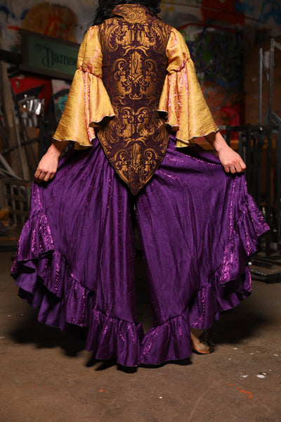 22. Flutterfall Trousers in Grape Shimmer - The Artemis Collection