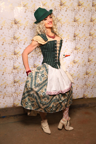 10. Oktoberfest Set #10: Elizabethan Corset + Hobbit Tulip Skirt + Apron *blouse sold separately* - Oktoberfest Sets Collection