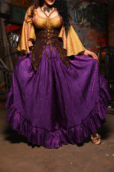 22. Flutterfall Trousers in Grape Shimmer - The Artemis Collection