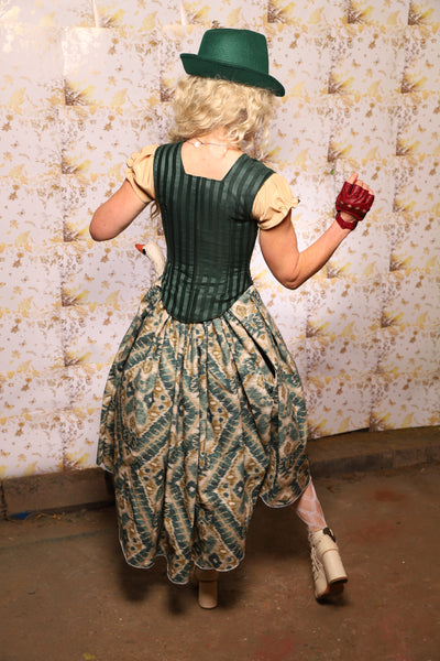 31. Hobbit Tulip Skirt + Apron ONLY in Emerald Patina - Oktoberfest Sets Collection