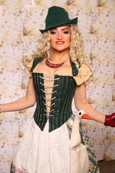 10. Oktoberfest Set #10: Elizabethan Corset + Hobbit Tulip Skirt + Apron *blouse sold separately* - Oktoberfest Sets Collection
