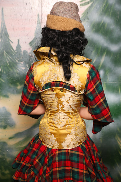 Keyhole Corset in Belle Gold Damask - Day 10 of 12 Days of Damsel Christmas 2025