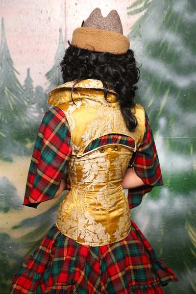 Keyhole Corset in Belle Gold Damask - Day 10 of 12 Days of Damsel Christmas 2025