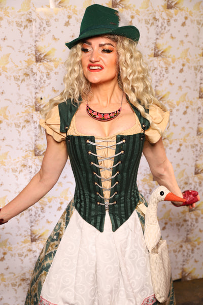 10. Oktoberfest Set #10: Elizabethan Corset + Hobbit Tulip Skirt + Apron *blouse sold separately* - Oktoberfest Sets Collection