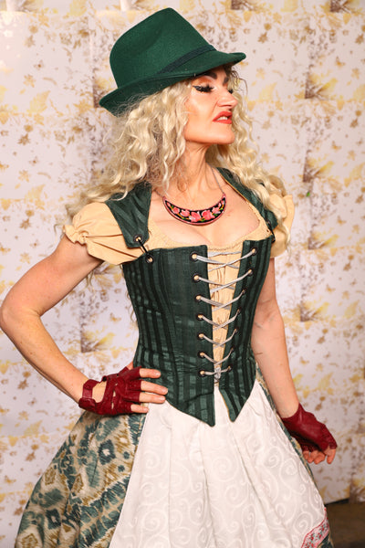 10. Oktoberfest Set #10: Elizabethan Corset + Hobbit Tulip Skirt + Apron *blouse sold separately* - Oktoberfest Sets Collection