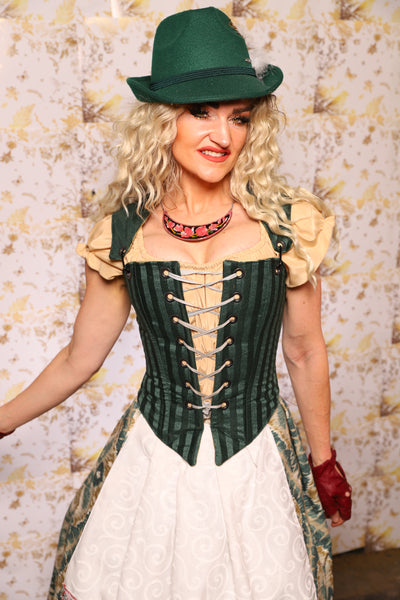 10. Oktoberfest Set #10: Elizabethan Corset + Hobbit Tulip Skirt + Apron *blouse sold separately* - Oktoberfest Sets Collection