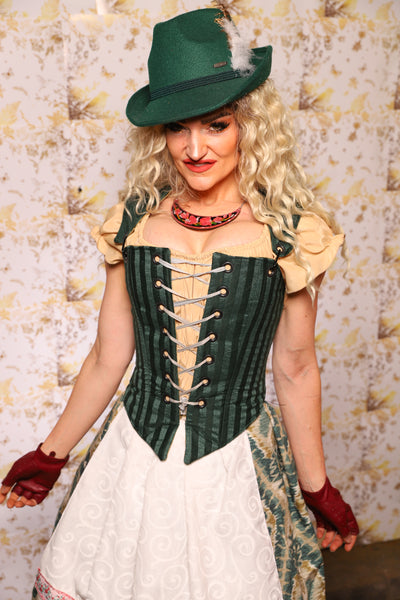 10. Oktoberfest Set #10: Elizabethan Corset + Hobbit Tulip Skirt + Apron *blouse sold separately* - Oktoberfest Sets Collection