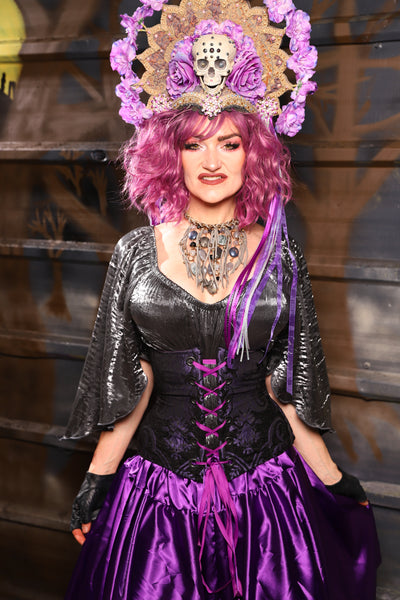 15. Petite Wench in Black & Purple Medallion - THE HEXES, HEMS & HYSTERIA COLLECTION