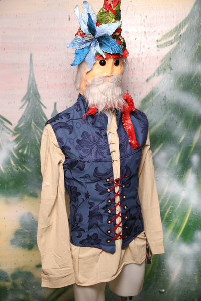 Men's Flynn Vest in Blue Floral - Day 8 of 12 Days of Damsel Christmas 2025