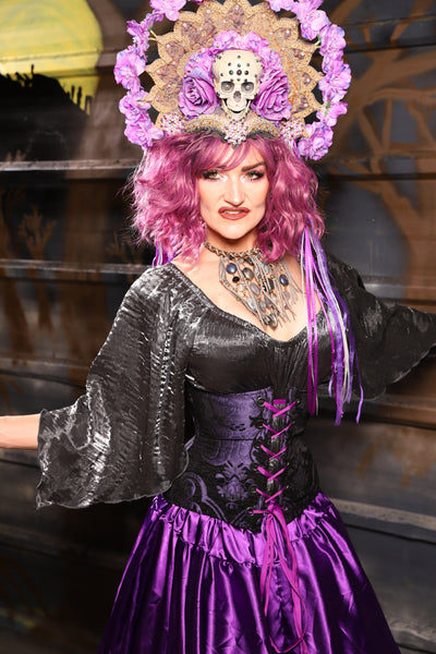 15. Petite Wench in Black & Purple Medallion - THE HEXES, HEMS & HYSTERIA COLLECTION