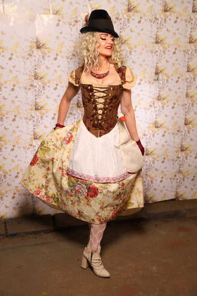 27. Hobbit Tulip Skirt + Apron ONLY in Cottage Rose - Oktoberfest Sets Collection